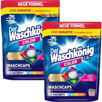 Waschkonig Kapsle na praní Color 5 komorové 2 x 32 PD
