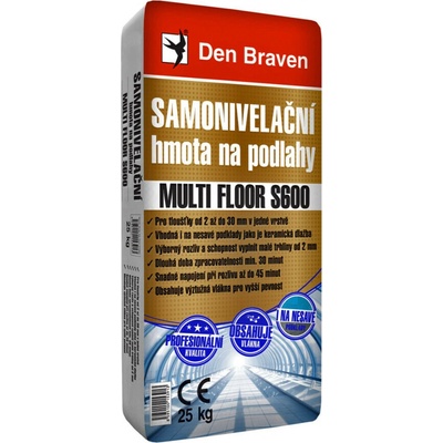 DEN BRAVEN - Samonivelačná hmota MULTI FLOOR S600 šedá 25 kg