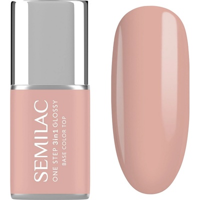 Semilac Uv gel lak na nehty One Step 3in1 Glossy Light Peach S450 7 ml