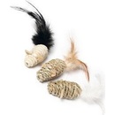 Karlie Myš s peřím 3 ks / 5 cm