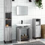 vidaXL Комплект мебели за баня от 2 части сив сонома инженерно дърво (835698)