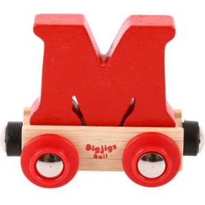 Bigjigs Rail Вагонче дървена влакова линия - Буква M (BR113)
