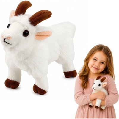 LEAN Toys Koza biela 16 cm