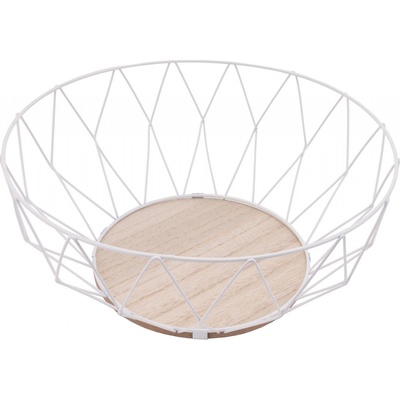 Secret de Gourmet Bílá kovová mísa na ovoce 150039B 28 cm
