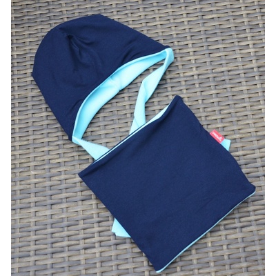 Zateplená Ušanka Tm. modrá