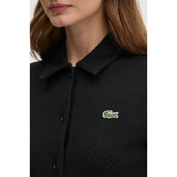 Lacoste Рокля Lacoste в черно къса със стандартна кройка (EF6922)