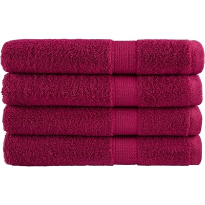 vidaXL Премиум кърпи за сауна SOLUND 4 бр бордо 80x200 см 600 gsm (137219)