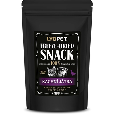 Lyopet Snack pamlsek z lyofilizovaných kachních jater 30 g