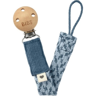 Bibs Paci Braid klip na dudlík petrol baby blue – Sleviste.cz