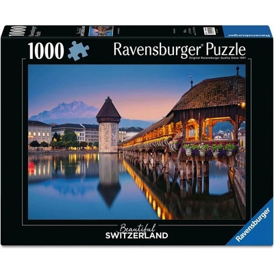 Ravensburger Krásne Švajčiarsko Kaplnkový most, Lucern 1000 dielov
