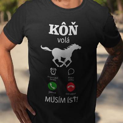 Tričko s potlačou Musím Ísť čierna