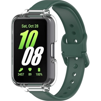 VSETKONAMOBIL 74835 VSETKONAMOBIL COVER SET Remienok + obal na hodinky Samsung Galaxy Fit3 tmavozelený