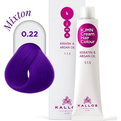 Kallos KJMN krémová barva na vlasy 0.22 fialová 100 ml