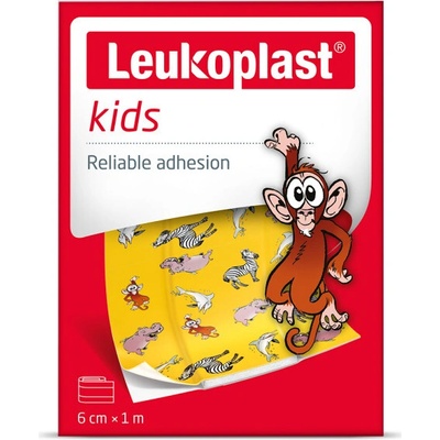 LEUKOPLAST KIDS náplasť na rany, 6 cm x 1 m, pás, (inov.2020/2021) 1 ks