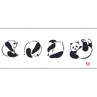 Japonský šátek Tenugui Panda