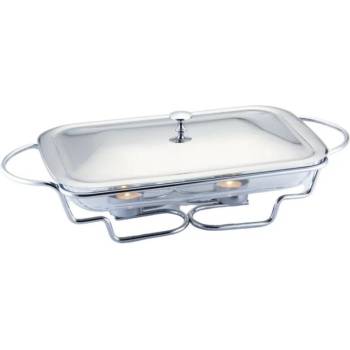 Image 1 of Bohmann Бен Мари, съд за топло сервиране Bohmann BH 2008-30CG, 3л. , стъкло, капак инокс (BH 2008-30CG)