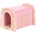 Bigjigs Toys - Дървен тухлен тунел с релса - Розов BJT233