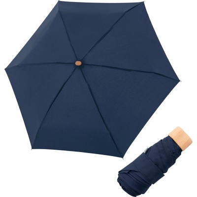 Doppler Nature Mini Cork deep navy eko deštník skládací modrý