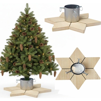 Lebula - Stojan na vánoční stromek ve tvaru hvězdy stříbrný – Zboží Dáma