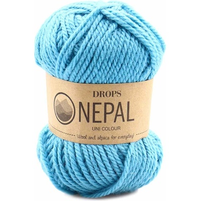 Drops Nepal Uni 8911 tyrkysová