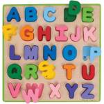 Bigjigs Toys Цветен дървен азбучен пъзел (bb055)