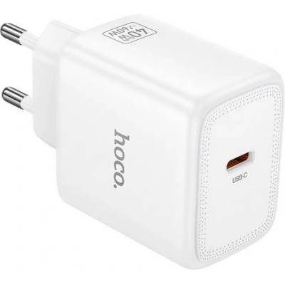 hoco. N83 мрежово зарядно устройство с Type-C конектор, 60 W, PD 3.0 за бързо зареждане, БЯЛО N83_W (N83_W)