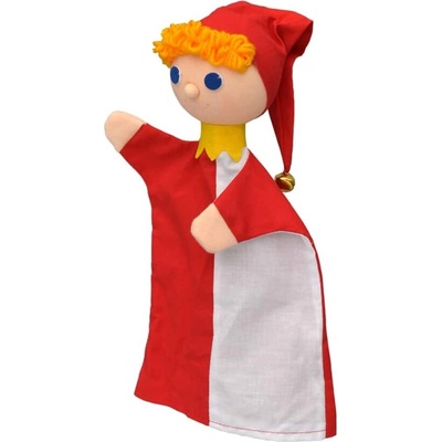 Кукла за куклен театър Шут със звънче на шапката, 27 см (22227a)