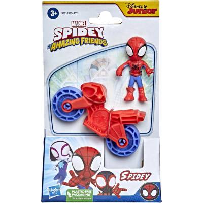 Disney Marvel Spidey And His Amazing Friends Spidey With Bike Action Figure (f4001)