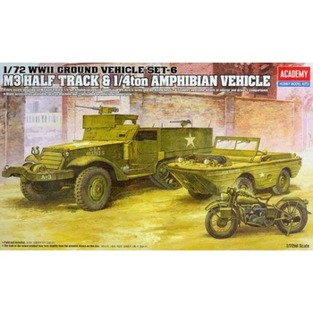 Academy M3 Half-track & 1: 4 ton Amphibian Vehicle Model Kit 13408 1: 72