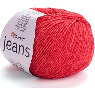 Pletací příze Gina / Jeans 50 g Varianta: 25 (26) červená světlá, Balení: 1 ks 43308/85098/207868