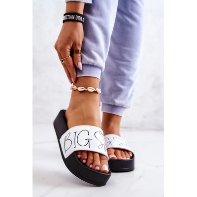 Big star shoes Дамски чехли Big Star в черно и бяло BIG STAR SHOES | Cheren | ЖЕНИ | 37