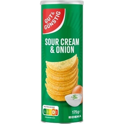 Edeka G&G Stapelchips Zakysaná Smetana & Cibule 175 g