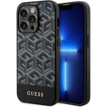 GUESS Кейс Guess GUHMP14XHGCFSEK за iPhone 14 Pro Max 6.7", черен / черен, твърд, GCube Stripes MagSafe (GUE002807-0)