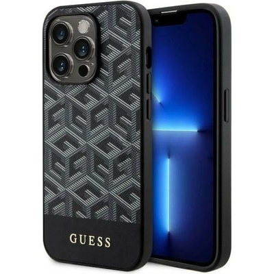 GUESS Кейс Guess GUHMP14XHGCFSEK за iPhone 14 Pro Max 6.7", черен / черен, твърд, GCube Stripes MagSafe (GUE002807-0)