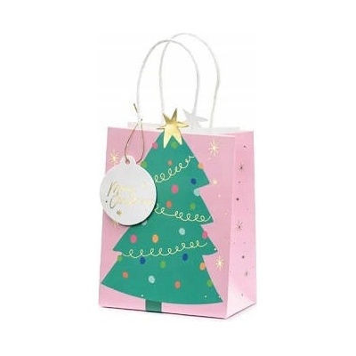DARČEKOVÁ TAŠKA PARTYDECO 14 × 20,5 × 8 CM VIANOČNÝ STROMČEK