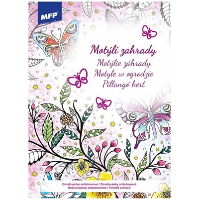 MFP 5301079 Omaľovánky A4 antistresové Motýlie záhrady
