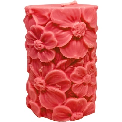 Svíčkománie3D Sloup z květin červená 205 g