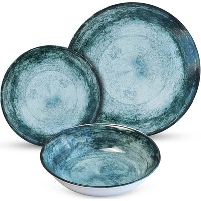 Green home Sada keramických talířů BLUE 18 ks – Zboží Mobilmania