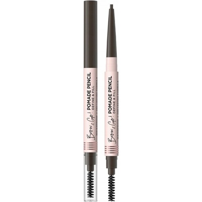 Eveline Cosmetics Brow & Go! voděodolná tužka na obočí s kartáčkem Dark Brown 4 g
