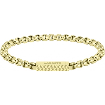 Lacoste Štýlový pozlátený náramok pre mužov L`Essentiel 2040124 17,5 cm