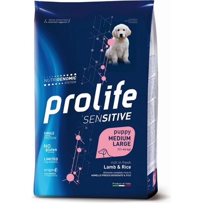 Prolife Dog Sensitive Puppy Medium & Large Lamb & Rice 10 kg