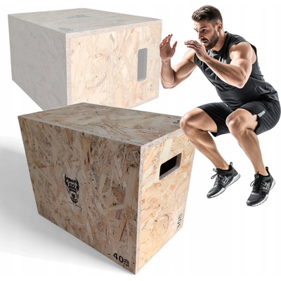 Plyometrická bedna crossfit fitness 30x40x50 cm pro cvičení jump box fit – Zboží Dáma
