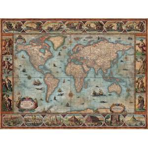 Heye - Puzzle Map Art: Willem Blaeu World - 1 500 piese