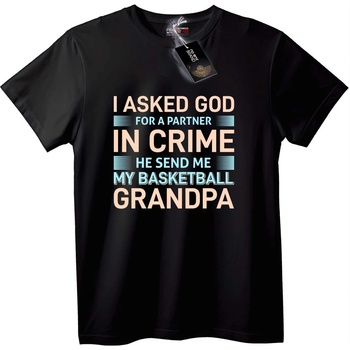 NOONEBRAND Тениска Съучастник Дядо баскетболист - 2XL, White