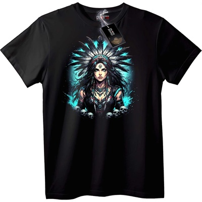 NOONEBRAND Тениска Мистичен войн с украшение - 7XL, Black
