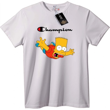 NOONEBRAND Тениска Bart Simpson с Champion - M, White