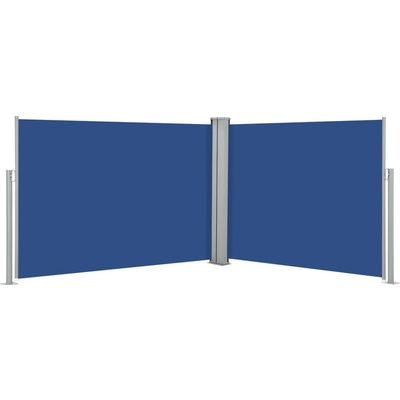 vidaXL Zatahovací boční markýza / zástěna modrá 100 x 1000 cm