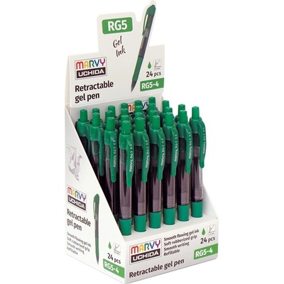 Uchida Marvy Гел химикалка авт. , rg5 грип 0.5 мм, зелена (3800884031940)