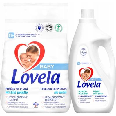 Lovela Prášek na praní 4,1 kg + aviváž Lovela 2 l