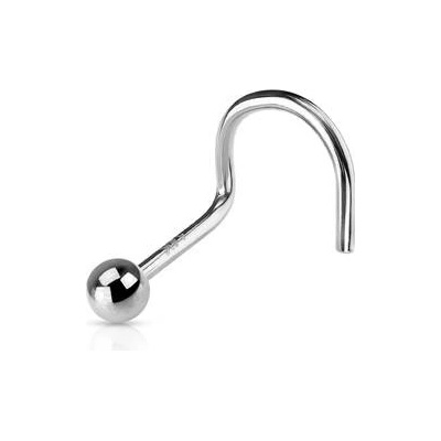 Šperky4U zlatý piercing do nosu kulička ZL01117-WG